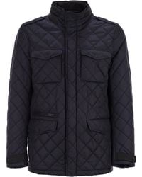 Herno - Field Jacket With Diamond Quilting - Lyst