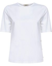 Herno - Cotton Jersey T-Shirt With Slits - Lyst