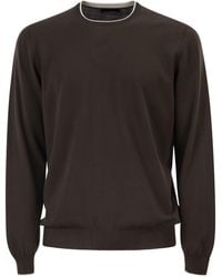 Fay - Cotton Crew Neck Jumper - Lyst