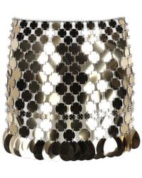 Rabanne - Mini Disc-Embellished Skirt - Lyst