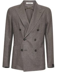 Tagliatore - Silk And Wool Montecarlo Double-Breasted Blazer - Lyst