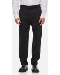 Lanvin - Straight Leg Wool Trousers - Lyst