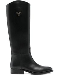 Celine - Anais Leather Riding Boots - Lyst