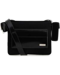Ferragamo - Salvatore Canvas And Leather Crossbody Bag - Lyst