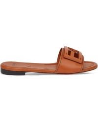 Fendi - Baguette Leather Slides - Lyst