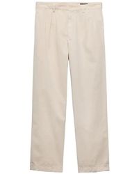 Prada - Wide-Leg Cotton Pants - Lyst