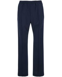 Gucci - Trousers With Elasticated Waist And Web Detail On The Back - Lyst