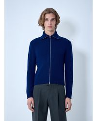 Jil Sander - Zip-Up Wool Knit Cardigan - Lyst