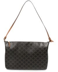 Celine - Duo Triomphe Canvas Zipped Shoulder Bag - Lyst