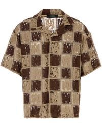 Amiri - Two-Tone Crochet Shirt - Lyst