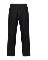 TOTEME - Wool And Silk Slim Evening Trousers - Lyst