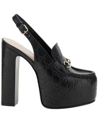 Gucci - Horsebit Leather Slingback Platform Pump - Lyst