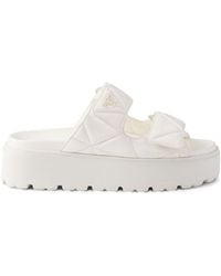 Prada - 45Mm Padded Leather Sandals - Lyst