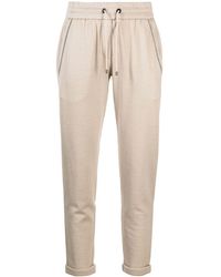 Brunello Cucinelli - Cotton And Silk Blend Trousers - Lyst