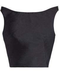 Jil Sander - Silk And Wool Cropped Top - Lyst