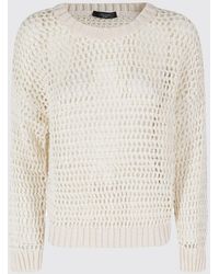 Weekend by Maxmara - Linen And Cotton Crewneck Pullover By - Lyst