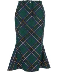 McQueen - Skirt With All-Over Tartan Pattern - Lyst