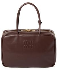 Miu Miu - Beau Large Leather Handbag - Lyst