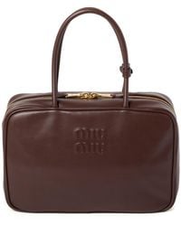 Miu Miu - Beau Large Leather Handbag - Lyst