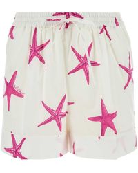 Valentino Garavani - Printed Poplin Escape Shorts - Lyst