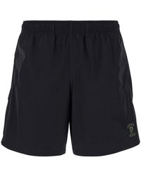 McQueen - 'Varsity Skull' Swimming Shorts With Logo Detail - Lyst