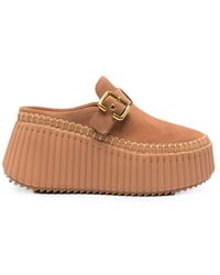 Chloé - Nama Suede Leather Slippers - Lyst