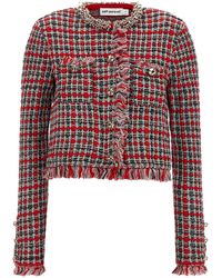 Self-Portrait - Fringed Knit Jacket - Lyst
