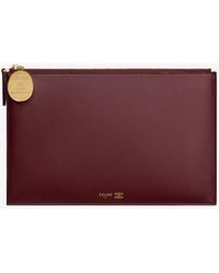Celine - Duo Leather Clutch Bag - Lyst