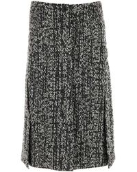 Lanvin - Two-Tone Boucle Skirt - Lyst