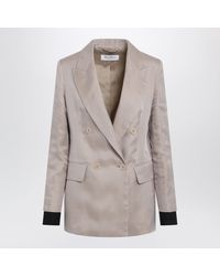 Max Mara - Oversized Linen And Organza Blazer - Lyst