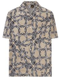 Loewe - X Paula's Ibiza Short-Sleeved Shirt With All-Over Anagram - Lyst