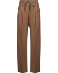 Max Mara - Tobacco Stretch Cashmere Gatti Drawstring Trousers - Lyst