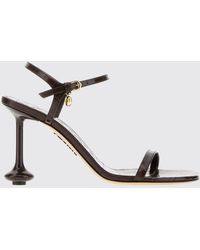 Loewe - Toy Crocodile-Embossed Calfskin Sandals With Sculptural Heel - Lyst