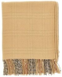 Burberry - Check Wool Reversible Cape - Lyst