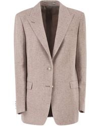 Tagliatore - Single-Breasted Herringbone Blazer - Lyst