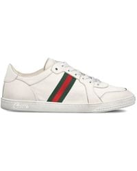 Gucci - Stretch Leather Sneakers - Lyst