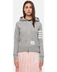 Thom Browne - Classic Loopback 4-Bar Zip Hoodie - Lyst