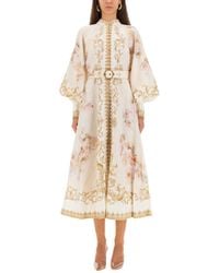 Zimmermann - 'Hypnotic Buttoned Midi' Dress - Lyst