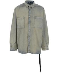 Rick Owens - Light Jacket With Classic Collar And Drawstring Detail On The Waist - Lyst