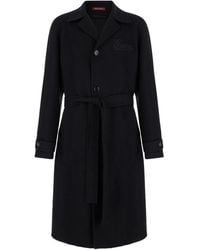 Gucci - Single-Breasted Coat With Wide Notched Revers And Belt - Lyst