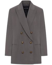 Giorgio Armani - Tailored Double-Breasted Silk Blazer - Lyst