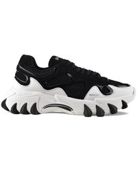 Balmain - Logo Leather Sneakers - Lyst