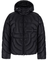CASABLANCA - Down Jacket With Fixed Hood And Monogram Design - Lyst