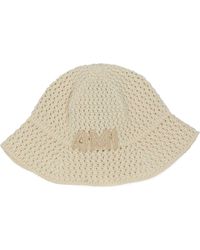Ami Paris - Ami Ivory Crochet Bucket Hat - Lyst