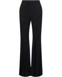 Balenciaga - Fluid Viscose Flared Trousers - Lyst