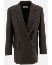 Max Mara - Double-Breasted Wool Batavia Blazer - Lyst