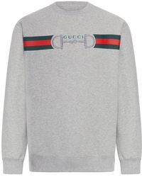 Gucci - Cotton Jersey Sweatshirt With Printed Logo - Lyst