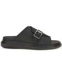 McQueen - Sandals Buckle Slide Leather - Lyst