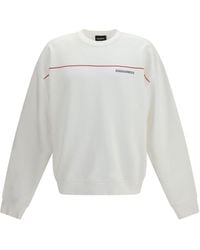 DSquared² - Cotton Crew Neck Sweatshirt With Logo Print - Lyst