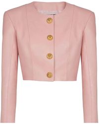 Balmain - Leather Jacket - Lyst